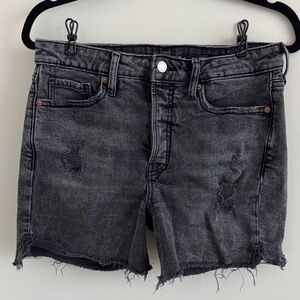 Old Navy High Rise OG Straight Black Shorts Sz 8